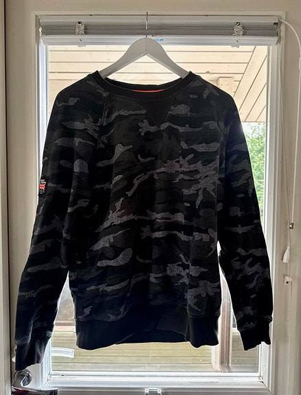 Superdry Military International miesten collegepaita XL musta puuvilla