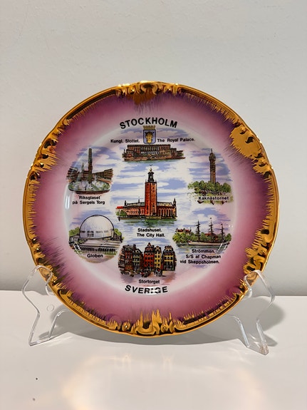 Tukholma koristelautanen ja teline (Stockholm, Ruotsi) – Erinomainen kunto