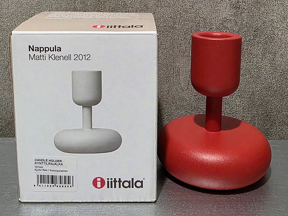 Uusi Iittala Nappula Kyoto punainen 107 mm