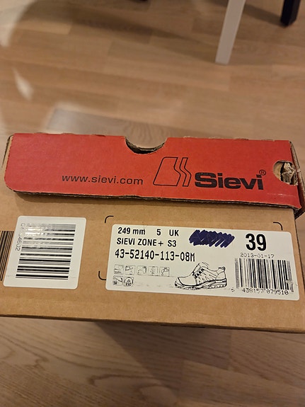 Sievi Zone+ S3 turvakengät koko 39 musta