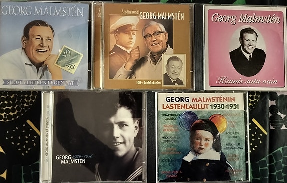 GEORG MALMSTENIN CD-LEVYJÄ 5 kpl,joista 2 TUPLACDtä