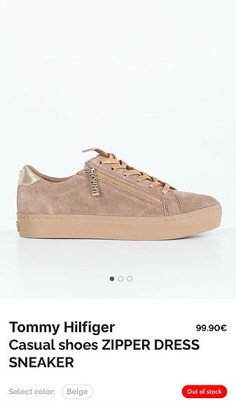 Tommy Hilfiger Zipper Dress Sneaker tennarit koko 38 ruskea