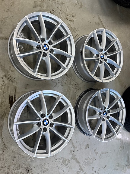 BMW X3 vanteet + painetunnistimet.