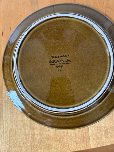 Arabia Kosmos lautanen ruskea❤️