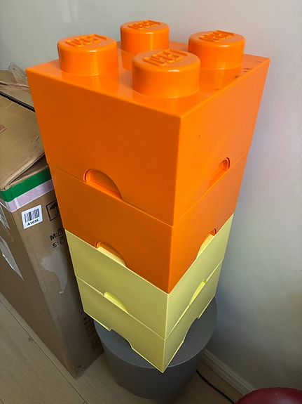 Lego storage box kotelo laatikkosäilytys - vain keltainen väri