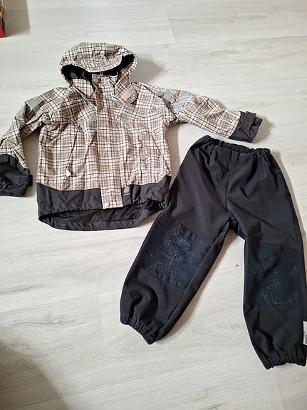 HH kevättakki ja Name it softshell housut 98
