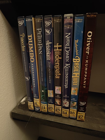 Disney lasten DVD-elokuvat kokoelma