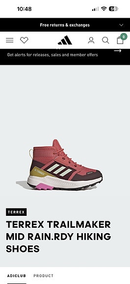 Adidas Terrex lasten vaelluskengät pinkki