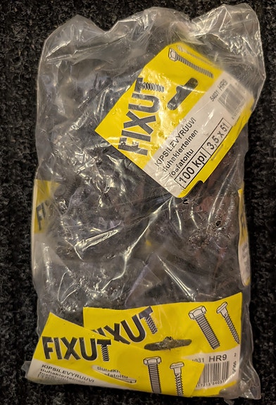 Kipsilevyruuveja 500 kpl (5 x 100 kpl pussia) – 3,5 x 51 mm