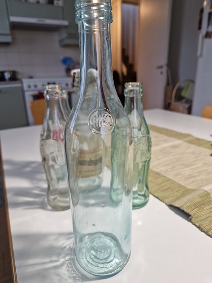 Vanha Riihimäen Lasi lasipullo Alko