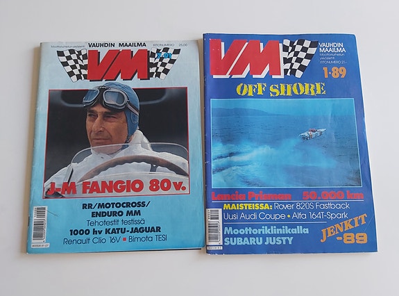 Vauhdin Maailma VM -lehdet 7/1991 ja 1/1989