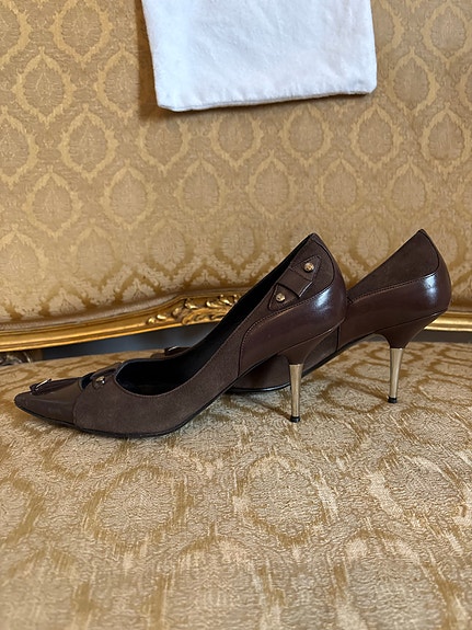 Christian Dior ruskeat korkokengät 36 vintagea