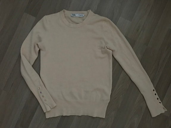 Zara nude neule napit hihoissa S 36
