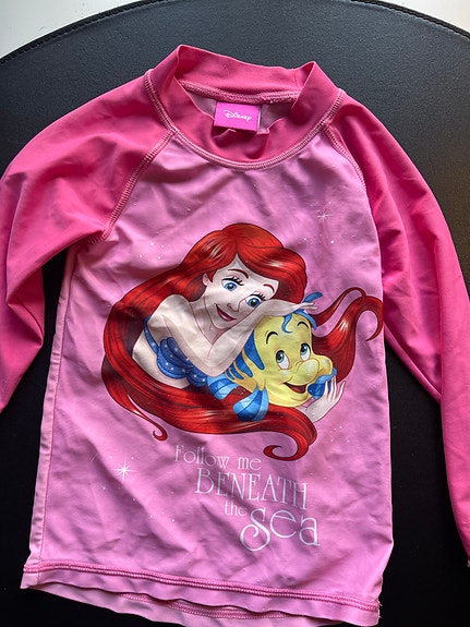H&M Disney uv-suoja paita  koko 92 vaaleanpunainen polyesteri tytöt