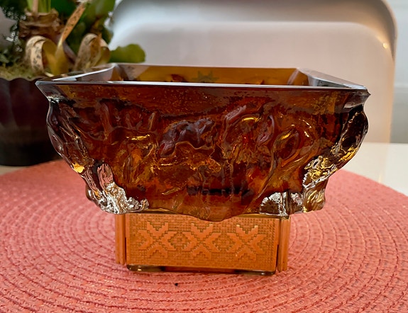 Iittala lasikulho ruskea