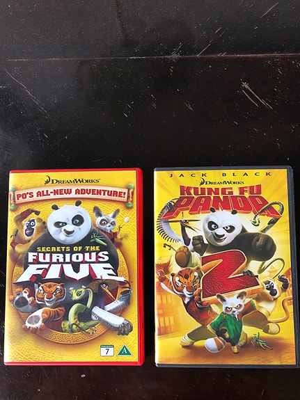 Kung Fu Panda 2 ja Secrets of the Furious Five DVD-elokuvat