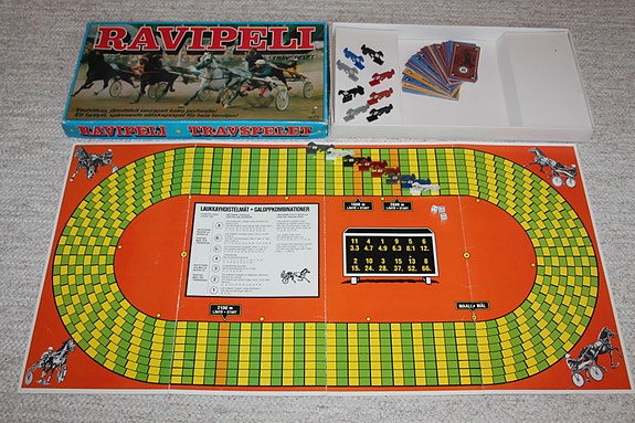 Suomi 70-luku Ravipeli lautapeli Artko urheilu vintage harvinainen vanha hevonen