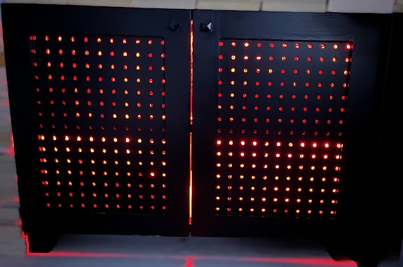 Musta kaappi (2 kpl) LED-valaistuksella