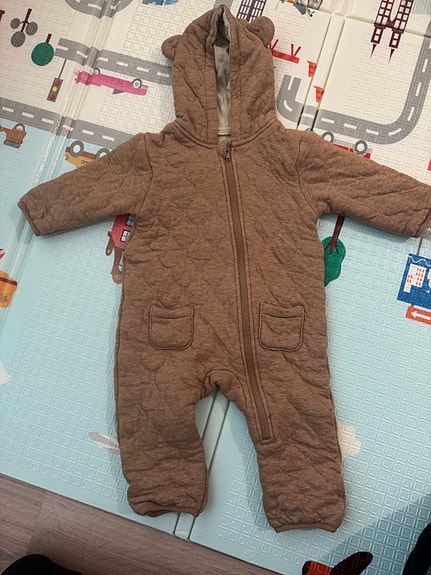 Ciraf vauvan haalari 68 ruskea pellava unisex