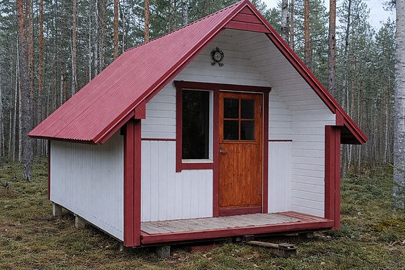 Siirrettävä mökki n.3,5x4,5m