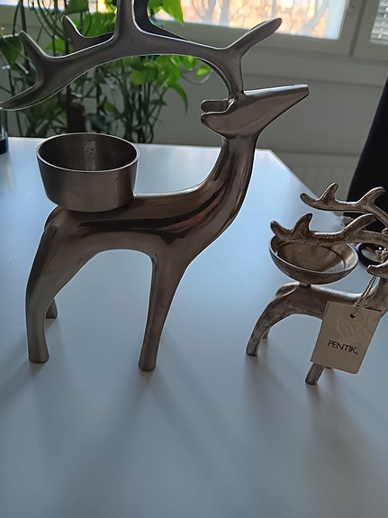 Pentik poro kynttilänjalka hopeoitu