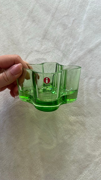 Iittala Aalto kynttiläteline, vihreä
