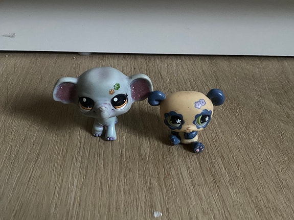Littlest Pet Shop eläinhahmot elefantti ja panda