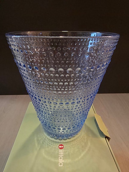 Iittala Kastehelmi maljakko sininen