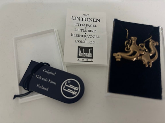 Uudet Kalevala Lintunen korvakorut