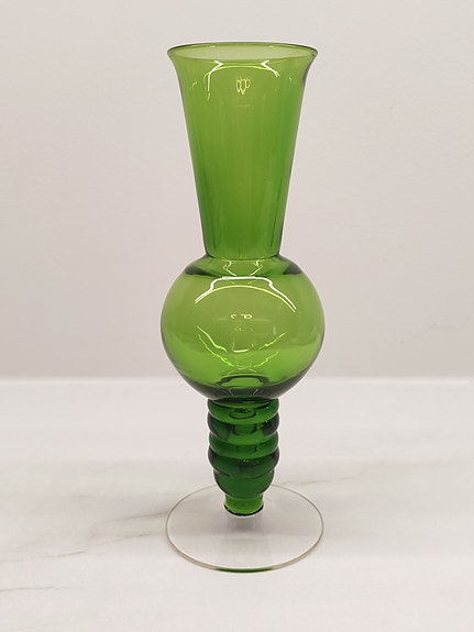 Vintage vihreä maljakko