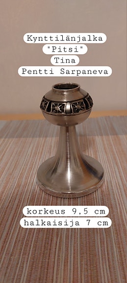 Kynttilänjalka Pitsi. Desing Pentti Sarpaneva