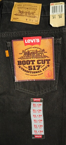 Levi's 517™ Boot Cut -farkut, mustat
