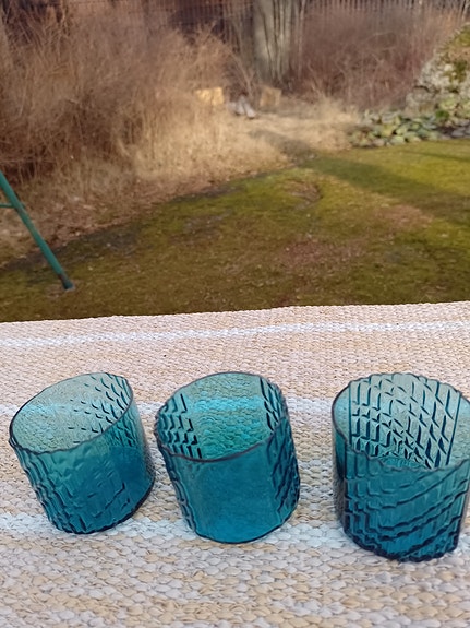 Riimäen lasi Flindari snapsilasi 5cl. turkoosi (3kpl) N.Still.