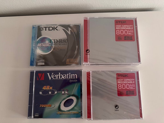 TDK ja Verbatim CD-R / CD-RW levypaketti
