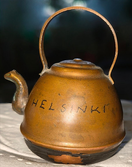 Vintage miniatyyri-kuparipannu "Helsinki"
