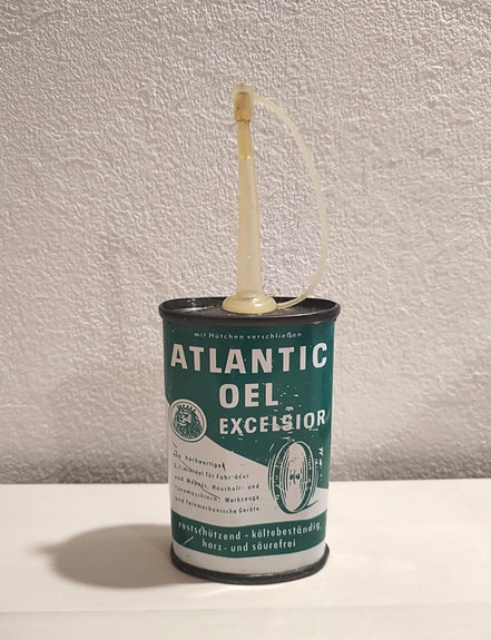VINTAGE Atlantic Oel Excelsior -öljypurkki