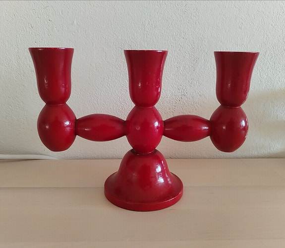 VINTAGE Puinen kynttelikkö
