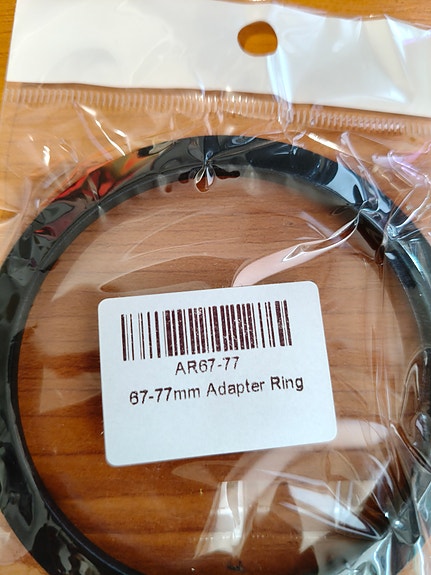 Step up ring 67mm-77mm
