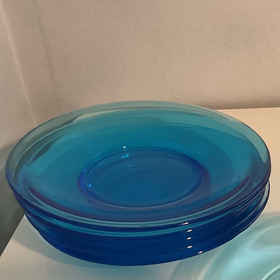 Iittala lasilautaset siniset