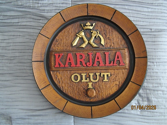 Tynnyrinpää koriste KARJALA OLUT