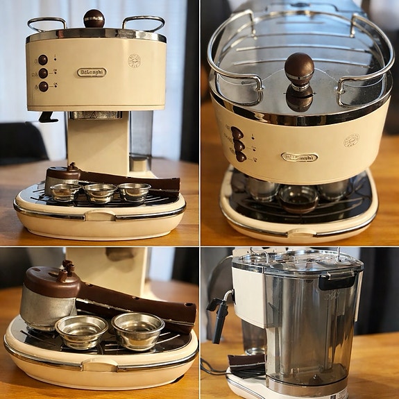 De'Longhi espressokeitin kermanvärinen