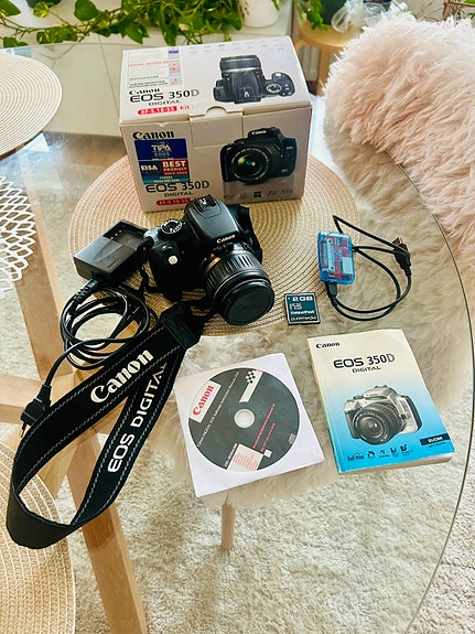 Canon EOS 350D järjestelmäkamera musta