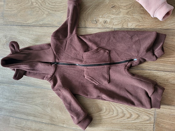 Lasten haalari koko 68 ruskea puuvilla unisex