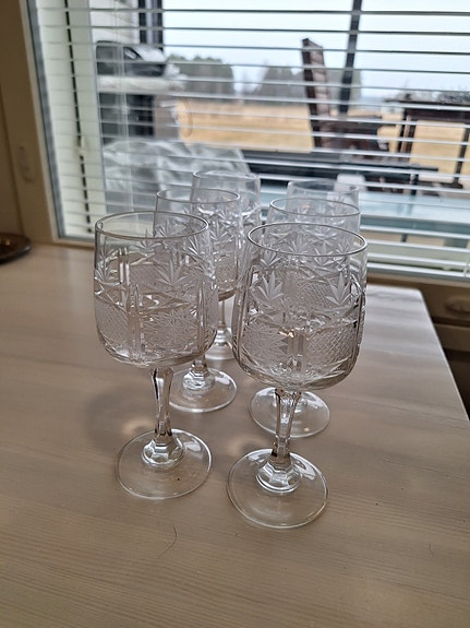Kristalliset viinilasit 6kpl