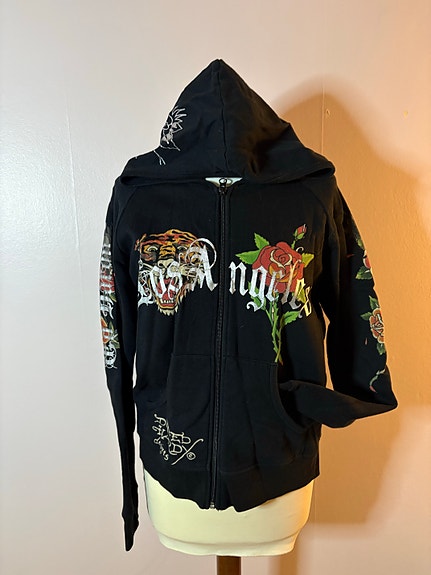 Ed Hardy paita L musta puuvilla naisten