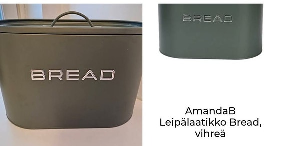 AmandaB leipälaatikko, hyväkuntoinen. 15e ja haku Raahen Keskusta.