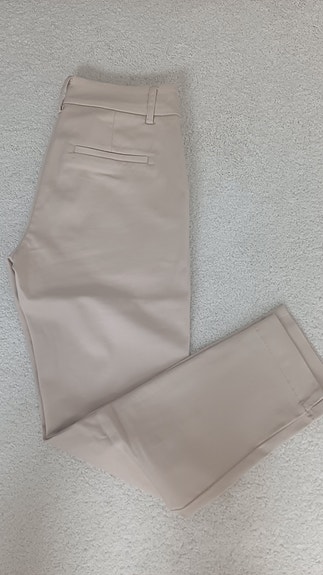 naisten chino-housut S beige puuvilla