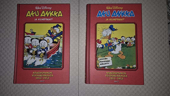 Aku Ankka näköispainokset (1952, 1953, 1954, 1961, 1966, 1969)