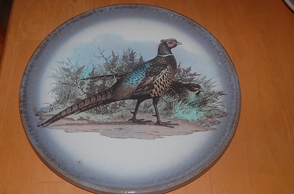 Kaunis iso keraaminen Fasaani lautanen. Halkasia 33 cm. Italialainen.