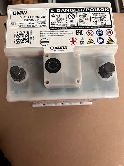 BMW Varta akku 40Ah 480A 12V